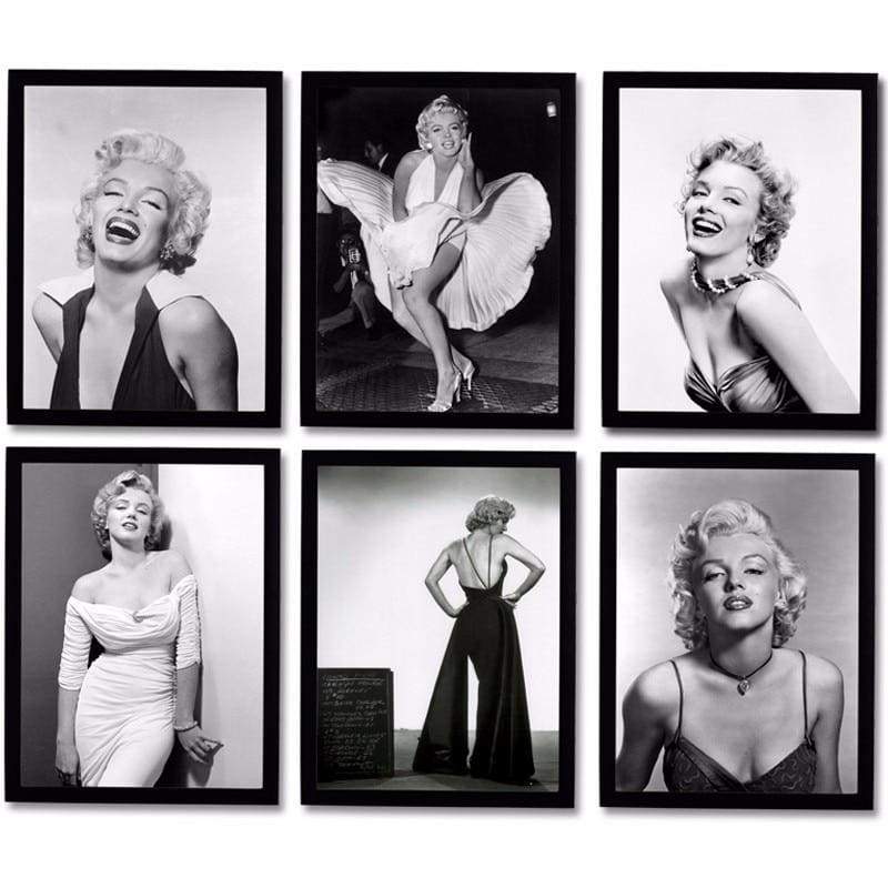 Dipinto vintage Marilyn Monroe in bianco e nero
