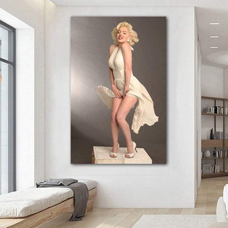 Dipinto Vintage Pop Art di Marilyn Monroe