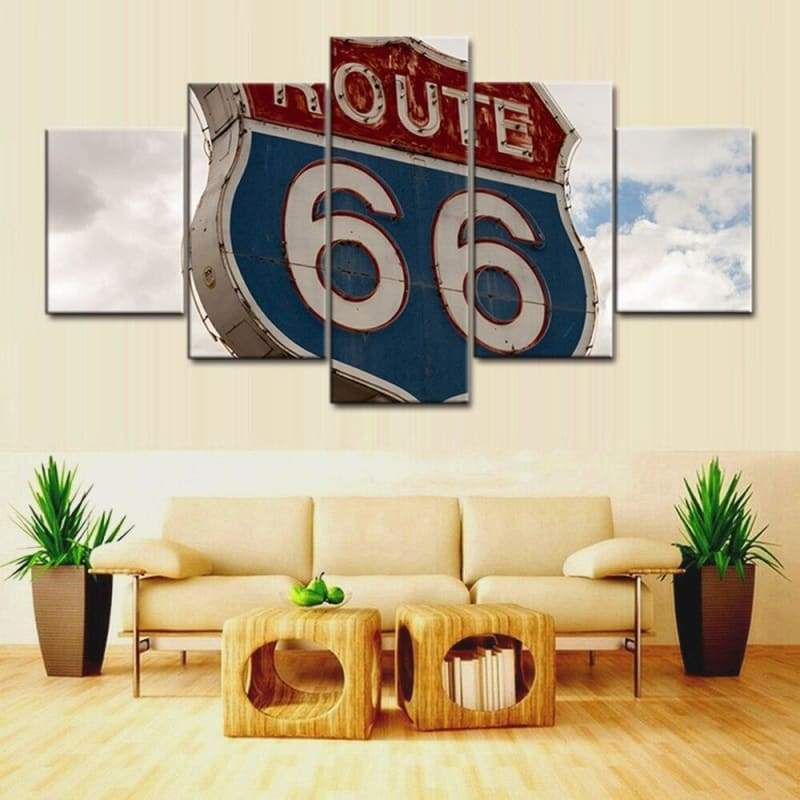 Route 66 Pittura in metallo vintage