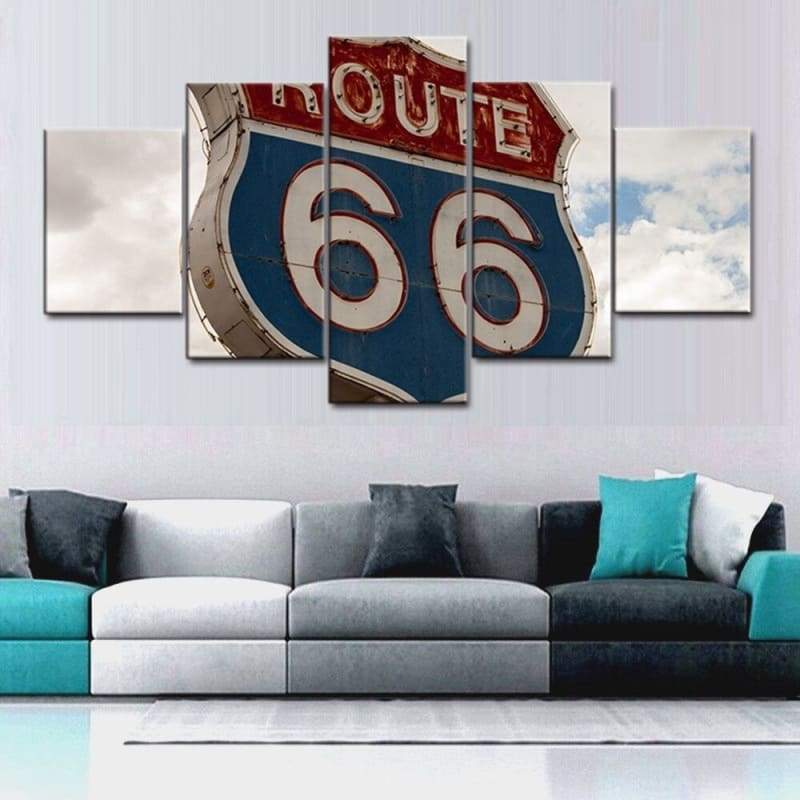 Route 66 Pittura in metallo vintage