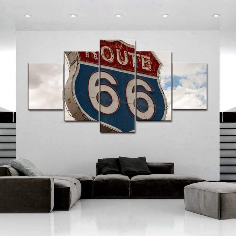 Route 66 Pittura in metallo vintage