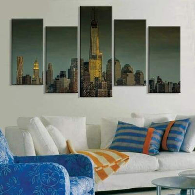 Dipinto lungo New York vintage