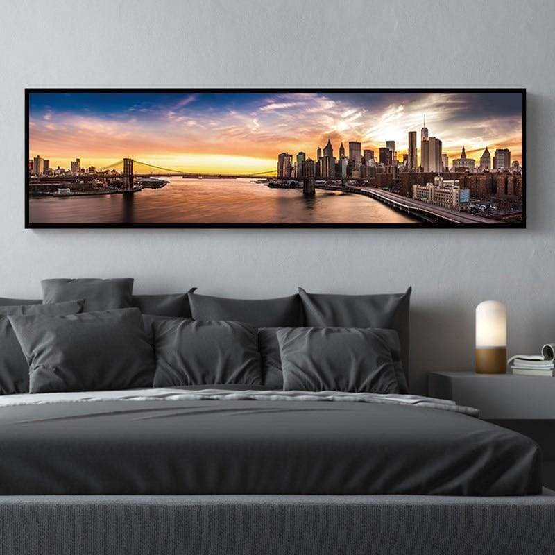 Ponte di Brooklyn di New York dipinto Vintage