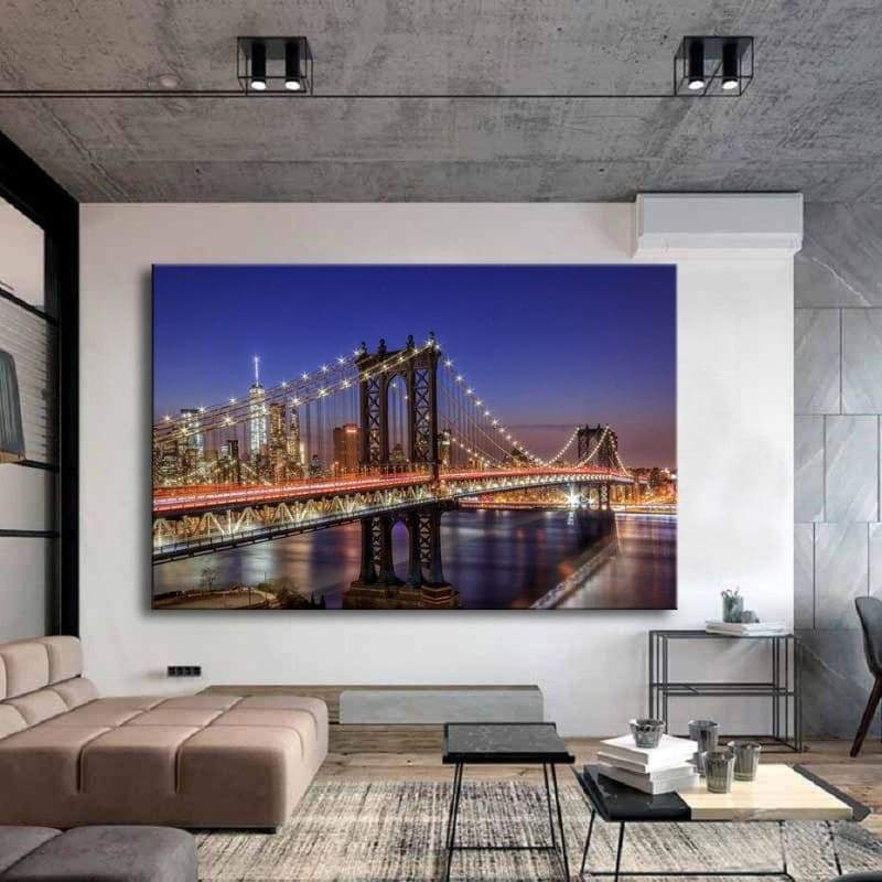 Dipinto vintage in rilievo di New York