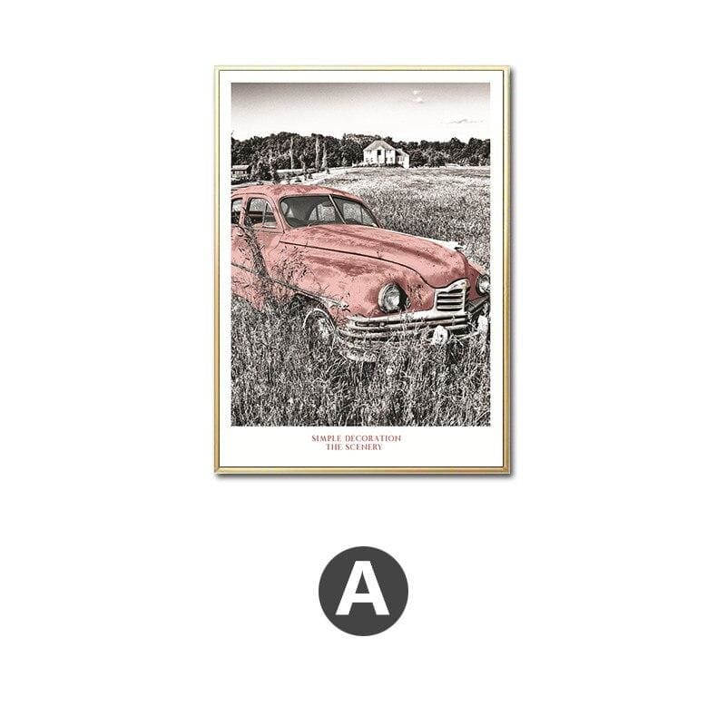 Dipinto vintage con rose di New York