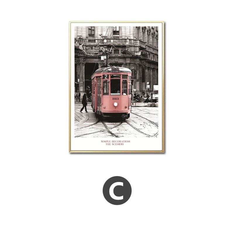 Dipinto vintage con rose di New York