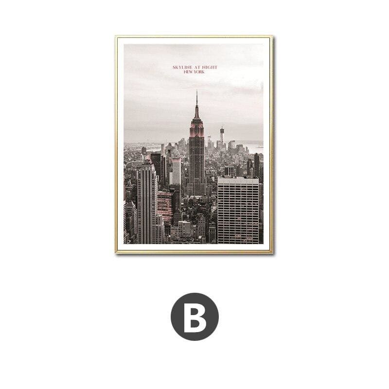 Dipinto vintage con rose di New York