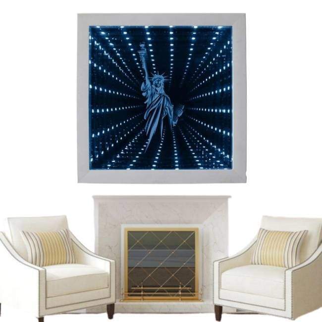 Tavolo vintage in vetro di New York