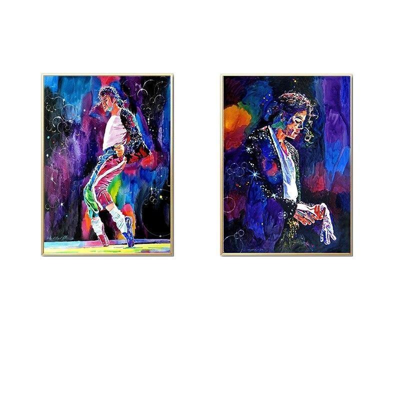 Dipinto Vintage Dipinto di Michael Jackson