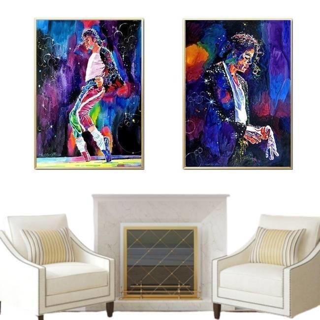 Dipinto Vintage Dipinto di Michael Jackson