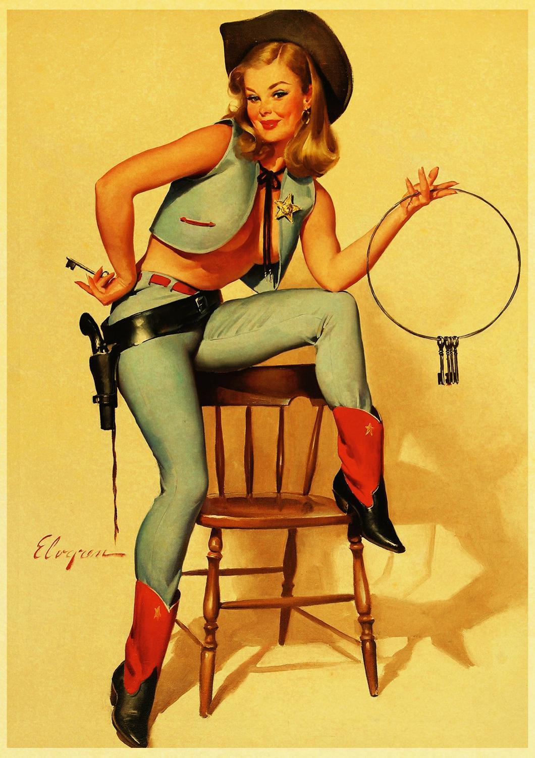 Pittura pin-up vintage