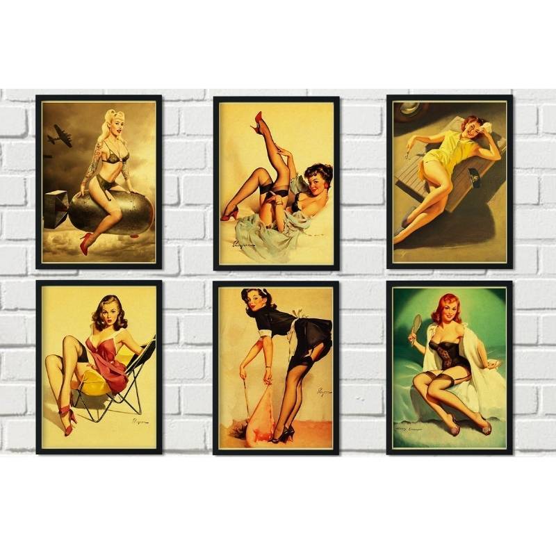 Pittura pin-up vintage