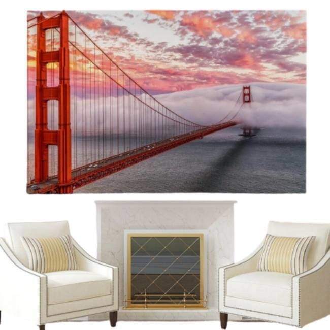 Dipinto Vintage del ponte di San Francisco