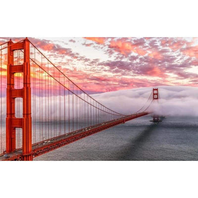 Dipinto Vintage del ponte di San Francisco