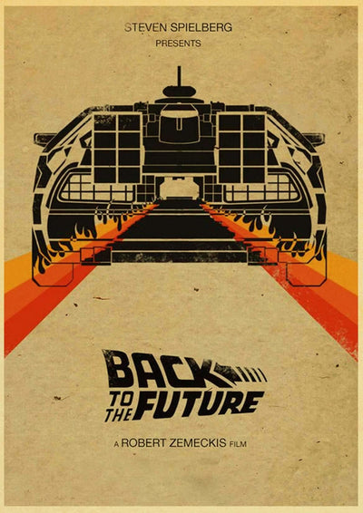 Ritorno al futuro dipinto vintage