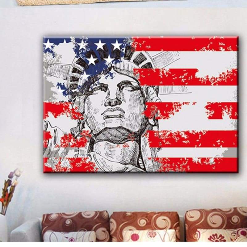 Pittura Vintage della statua della libertà