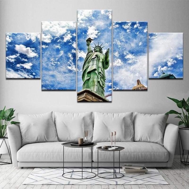 Pittura Vintage della statua della libertà New York