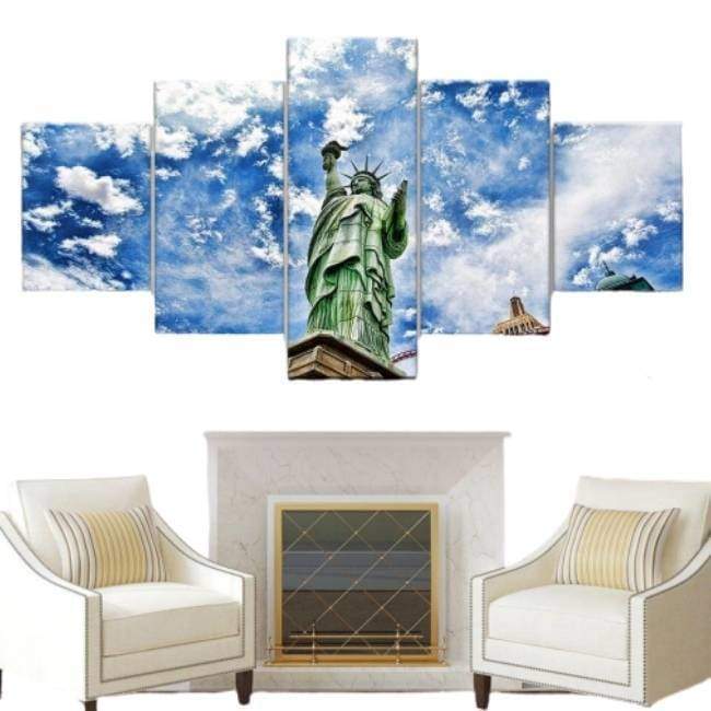 Pittura Vintage della statua della libertà New York