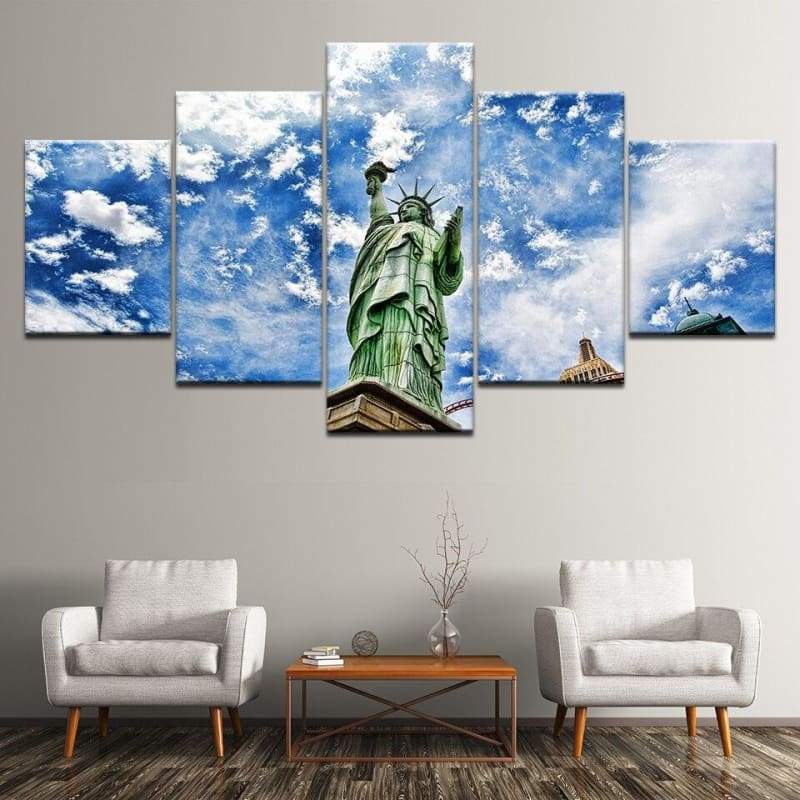 Pittura Vintage della statua della libertà New York