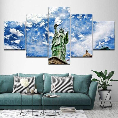 Pittura Vintage della statua della libertà New York