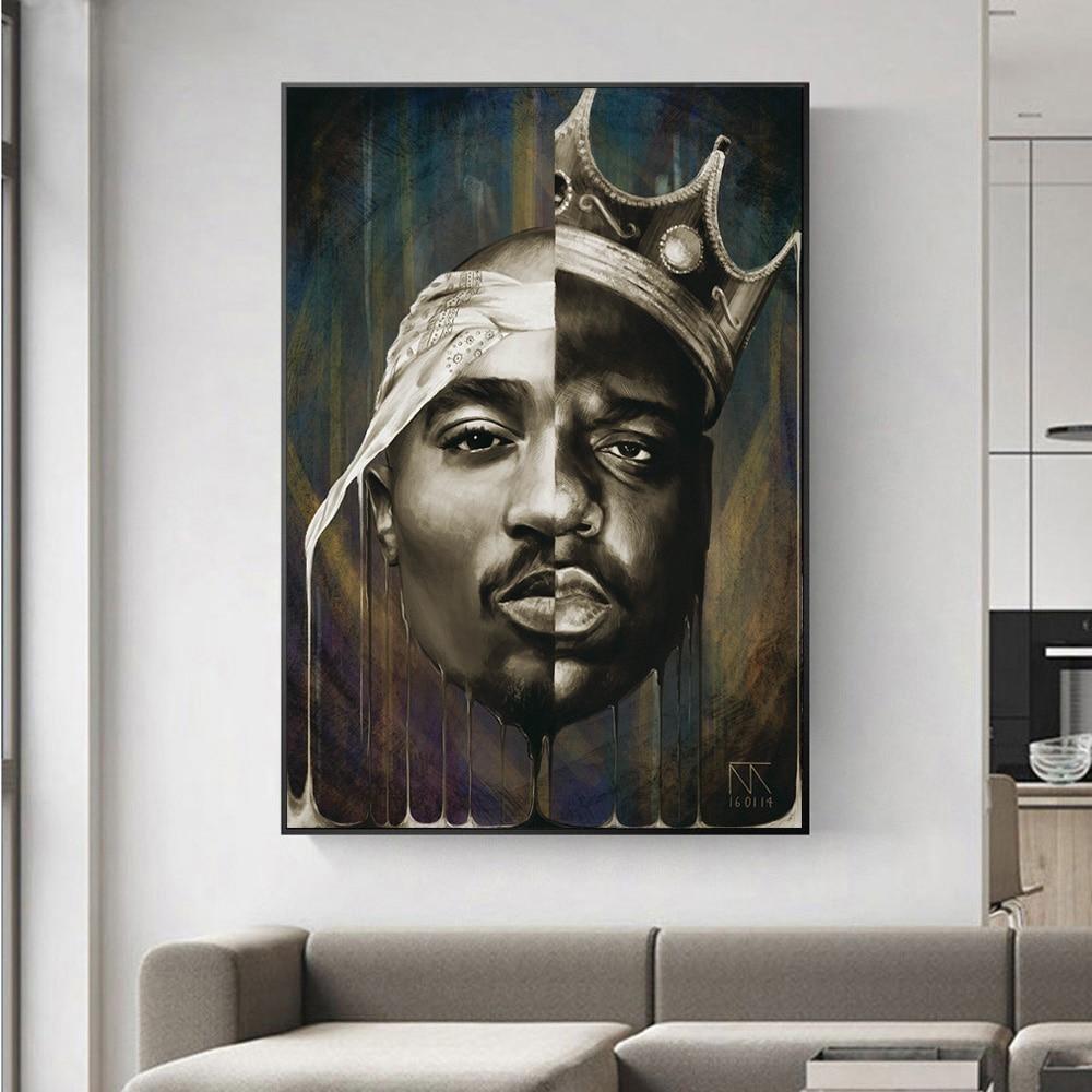 Dipinto vintage Tupac Biggie