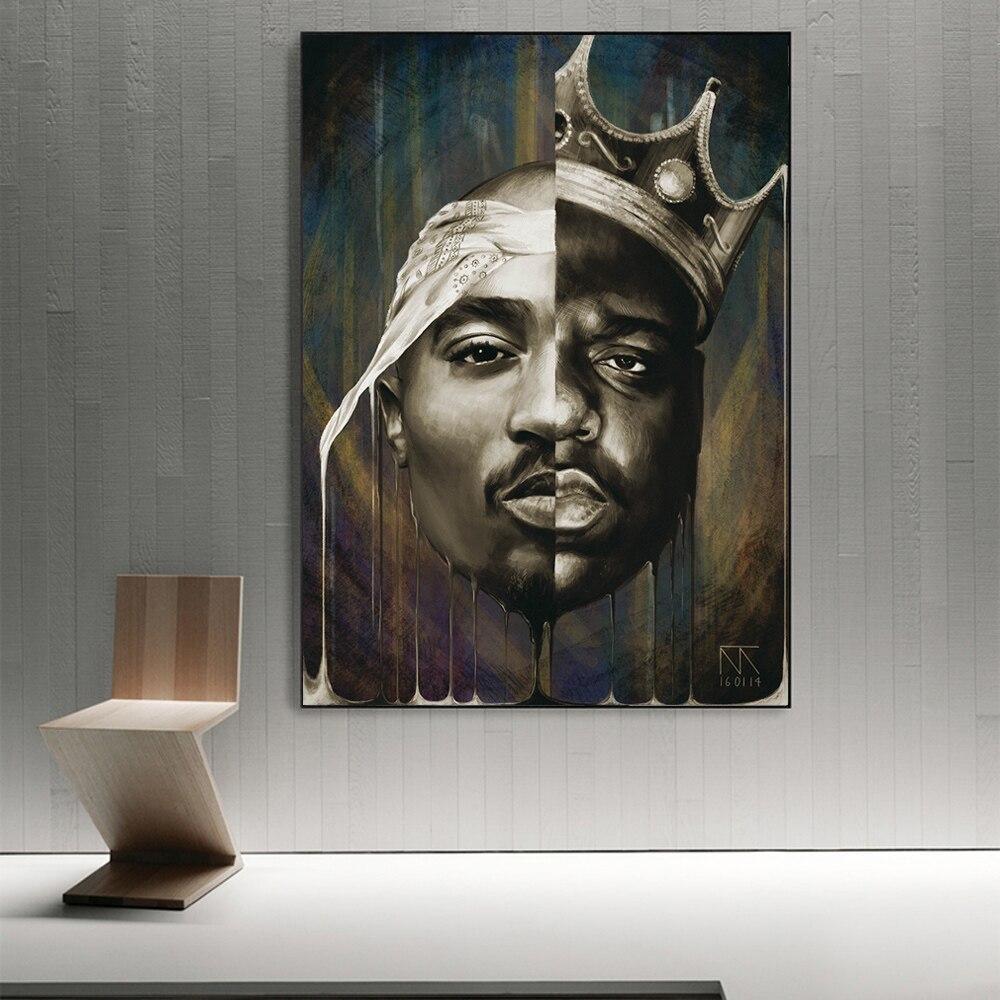 Dipinto vintage Tupac Biggie