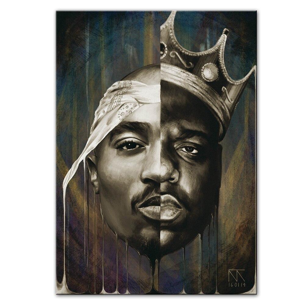Dipinto vintage Tupac Biggie