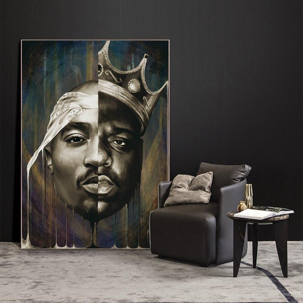 Dipinto vintage Tupac Biggie