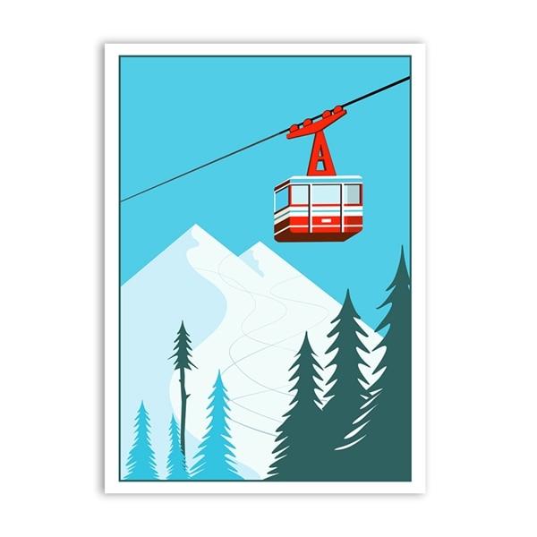 Pittura di sci Vintage