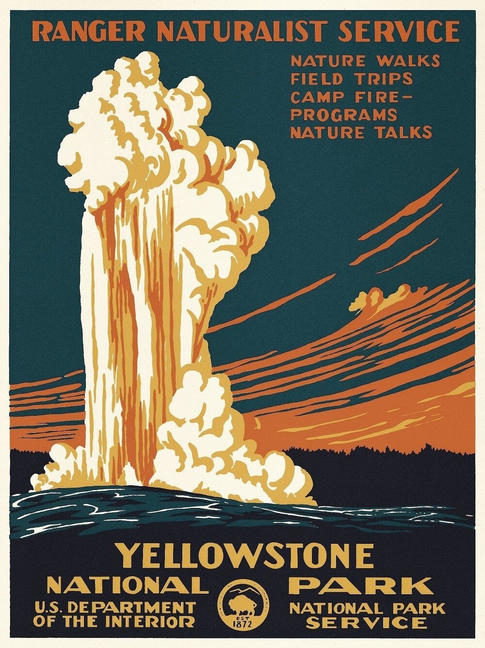 Dipinto Vintage di Yellowstone