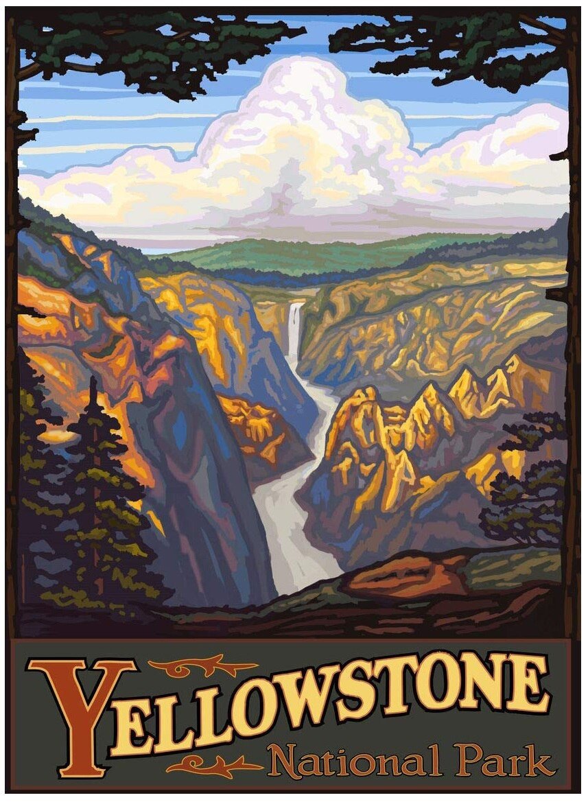 Dipinto Vintage di Yellowstone