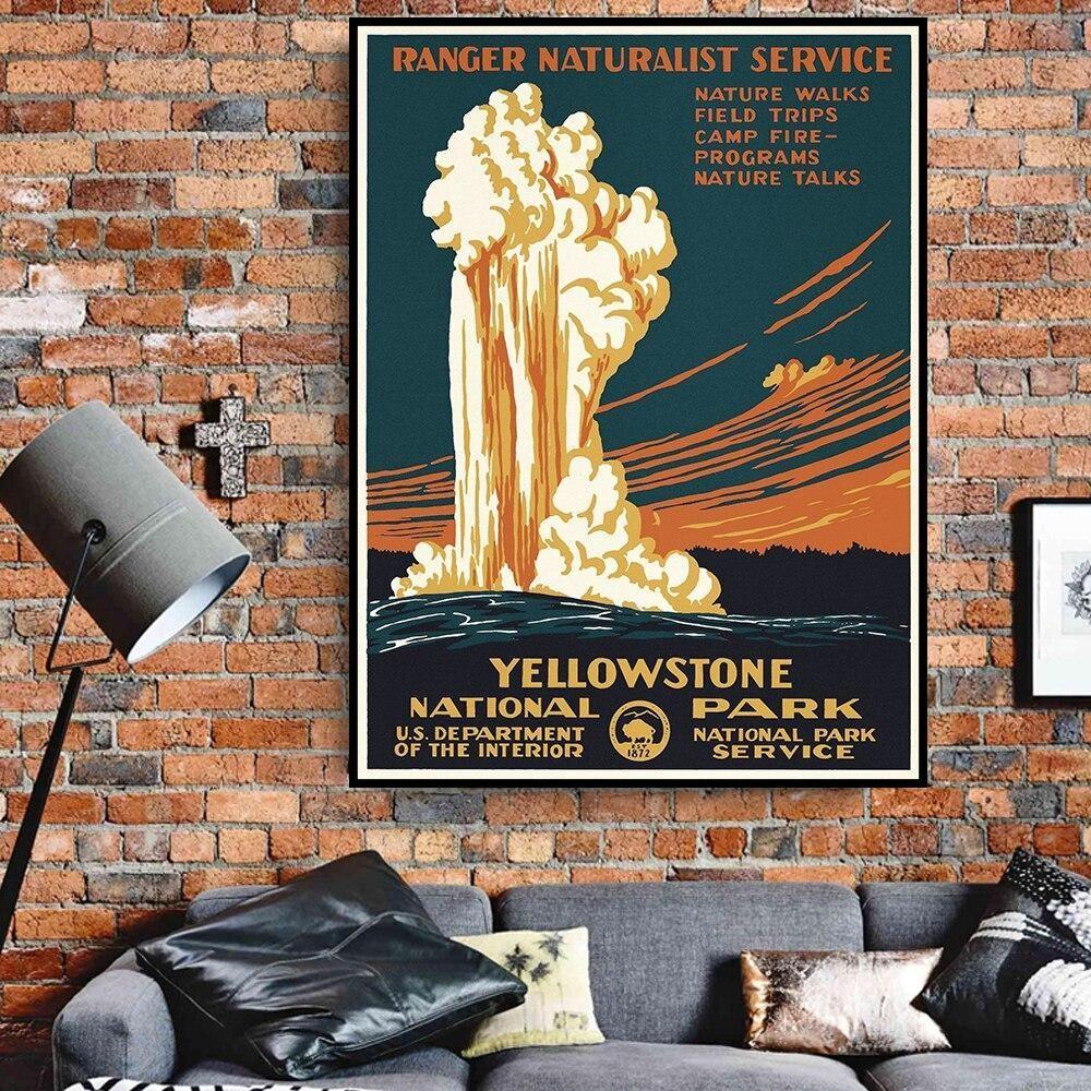 Dipinto Vintage di Yellowstone