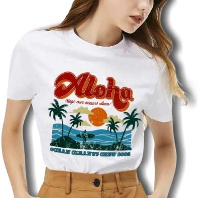 T-shirt Aloha vintage da donna