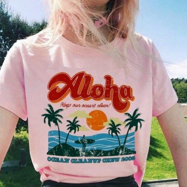 T-shirt Aloha vintage da donna