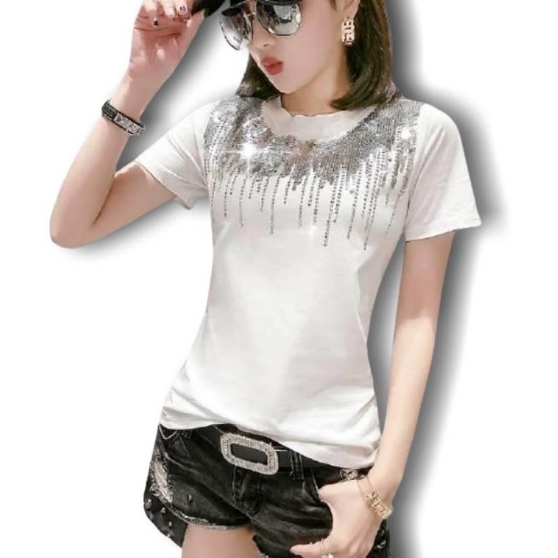 T-shirt vintage Bling Bling da donna