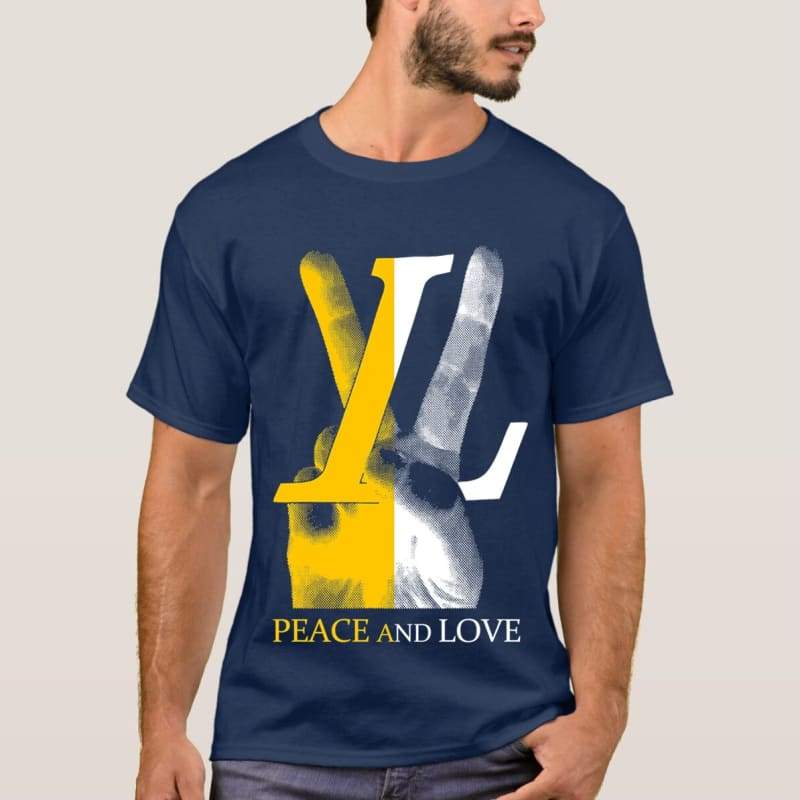 T-shirt vintage da uomo Pace e amore