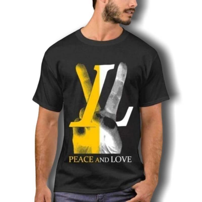 T-shirt vintage da uomo Pace e amore
