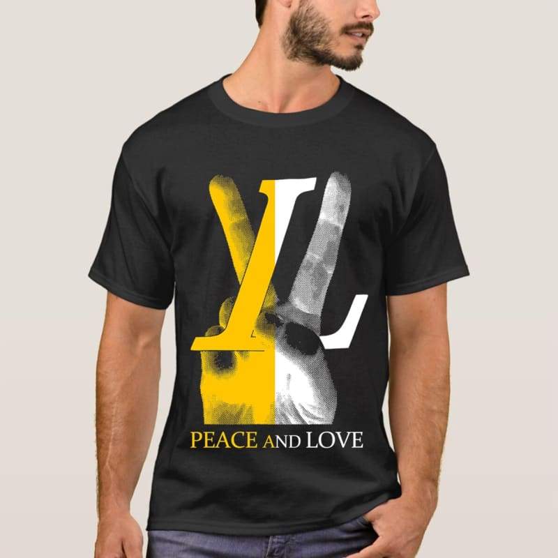 T-shirt vintage da uomo Pace e amore