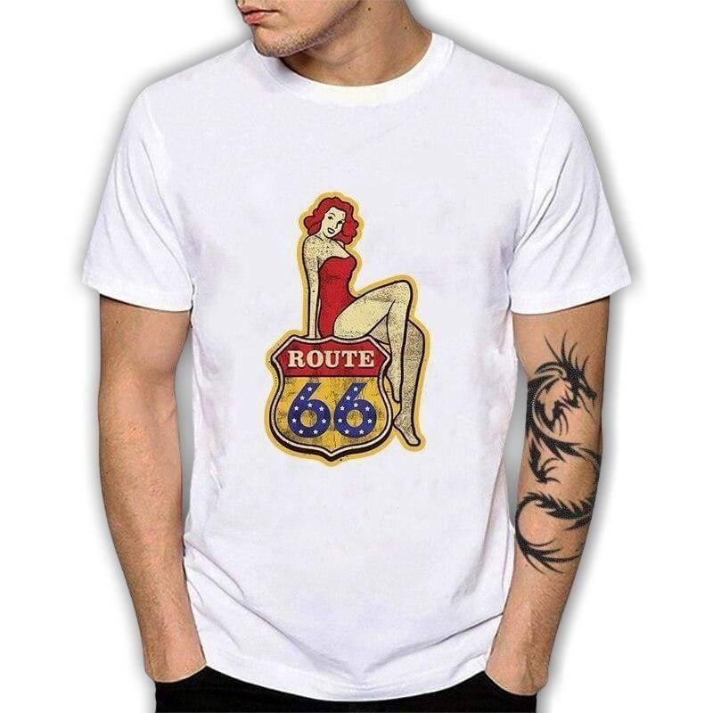 T-shirt vintage Route 66 da donna