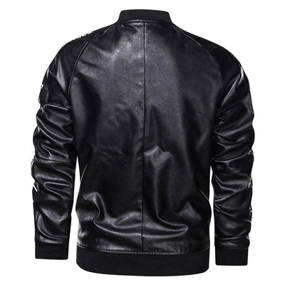 Giacca vintage in pelle da football americano