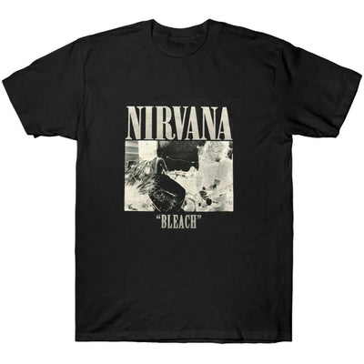 Maglietta candeggina vintage dei Nirvana