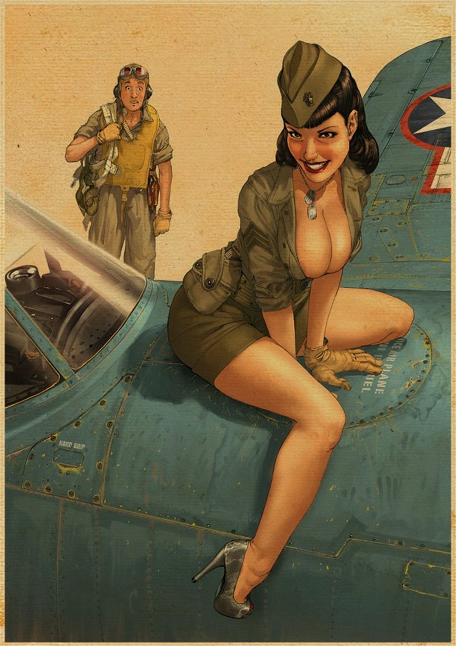 Adesivi pin up americani della seconda guerra mondiale
