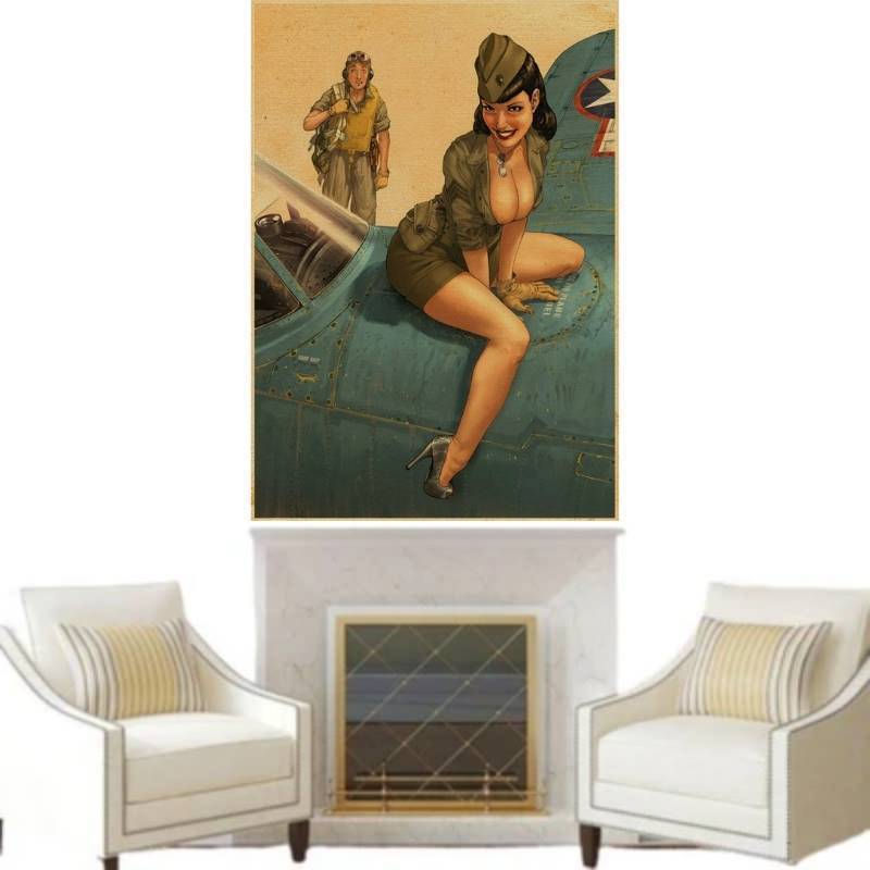 Adesivi pin up americani della seconda guerra mondiale